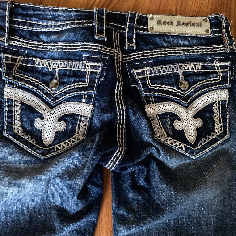 Rock revival denim jean capris